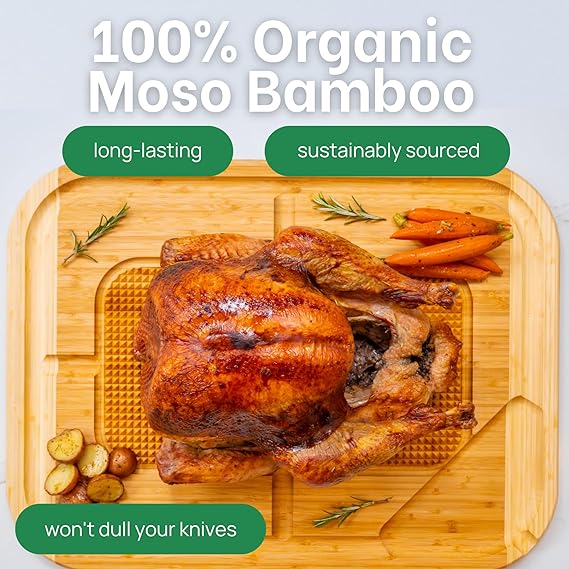 Greener Chef Bamboo Carving Board - 2XL - 24" x 18"