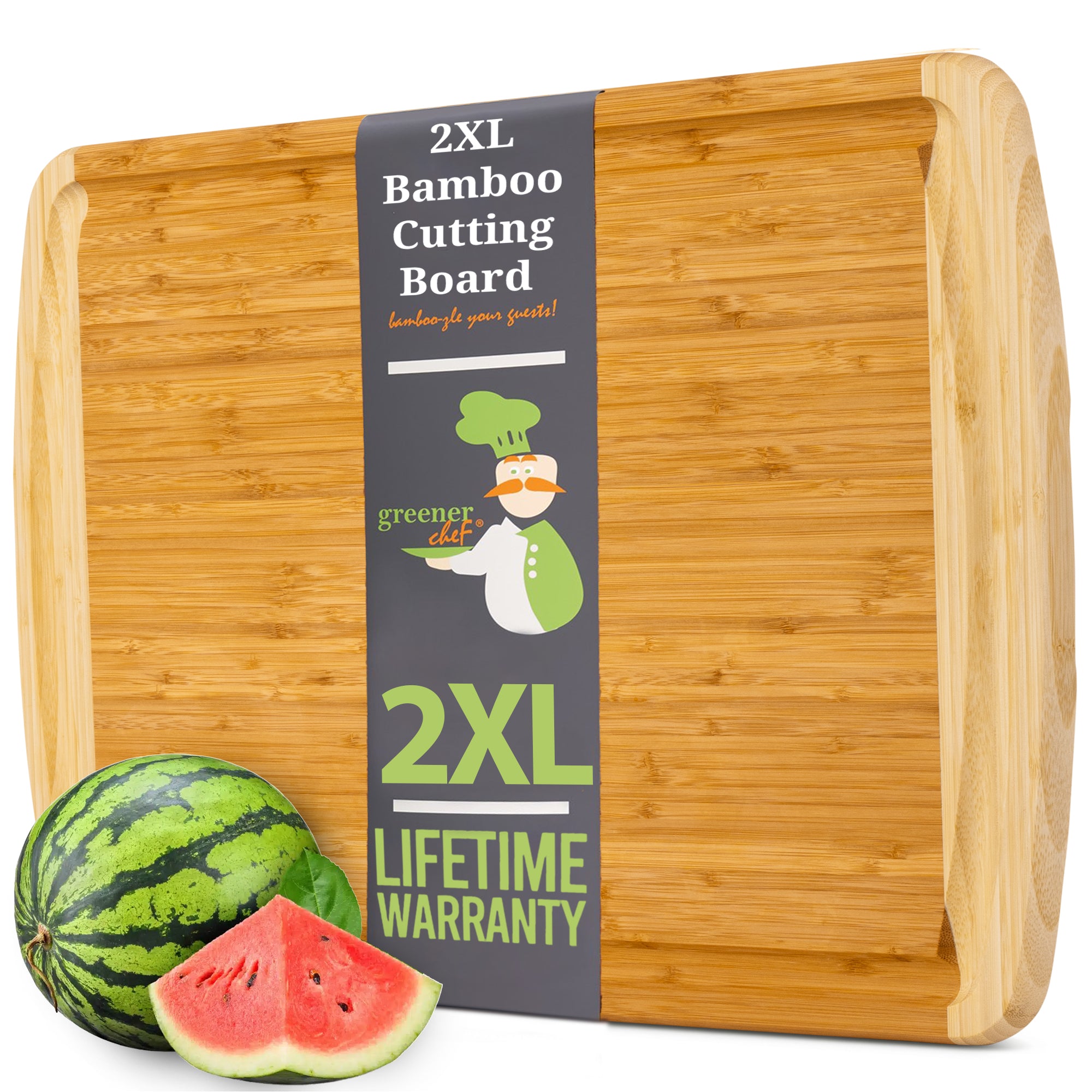 CBGH-1218 Winco Green 12 x 18 X 3/4 Veggie & Fruit Cutting Board
