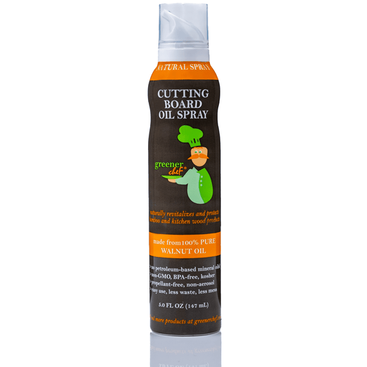 Cutting board oil spray - greener chef - walnut oil