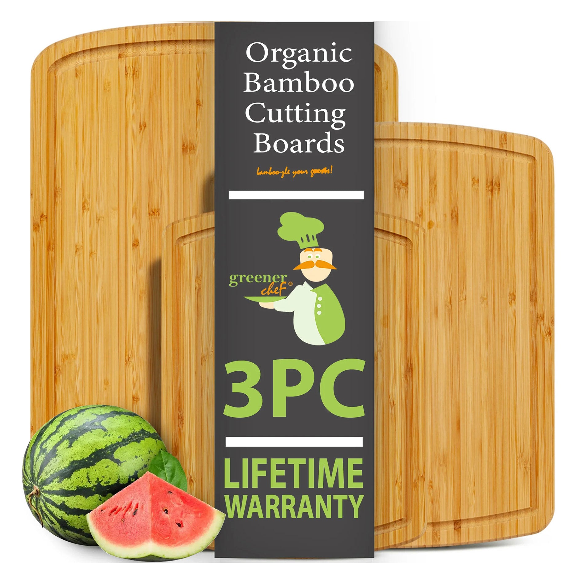 Kitchen Bamboo Cutting Board Set Wood Small Large Big Serving Chopping Block  (3 size choose)