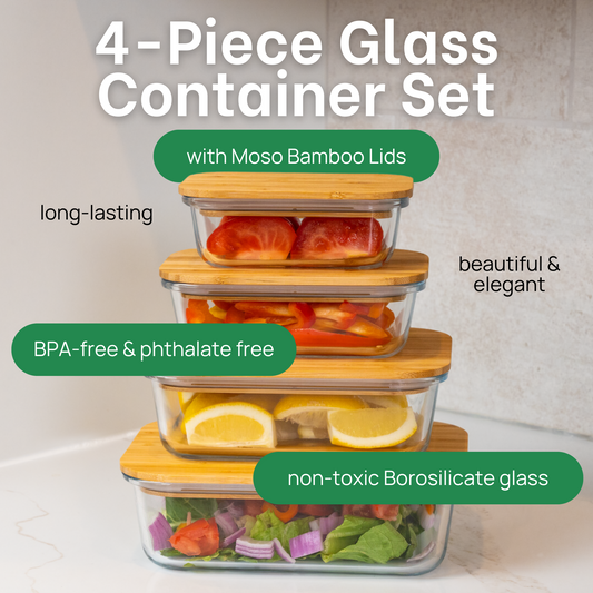 Glass Food Storage Containers Made of Durable Glass - Eco Girl Shop