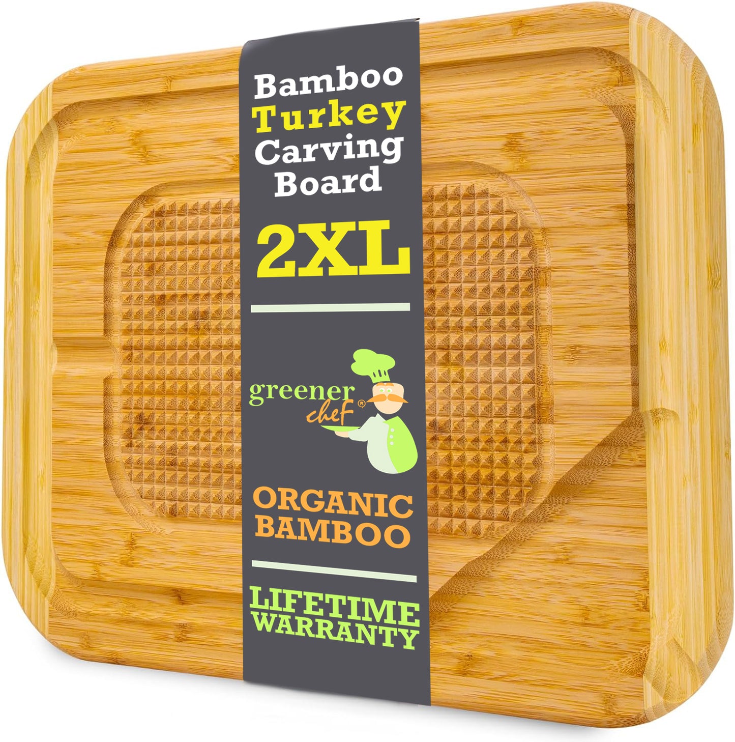 Greener Chef Bamboo Carving Board  - 2XL - 24" x 18"