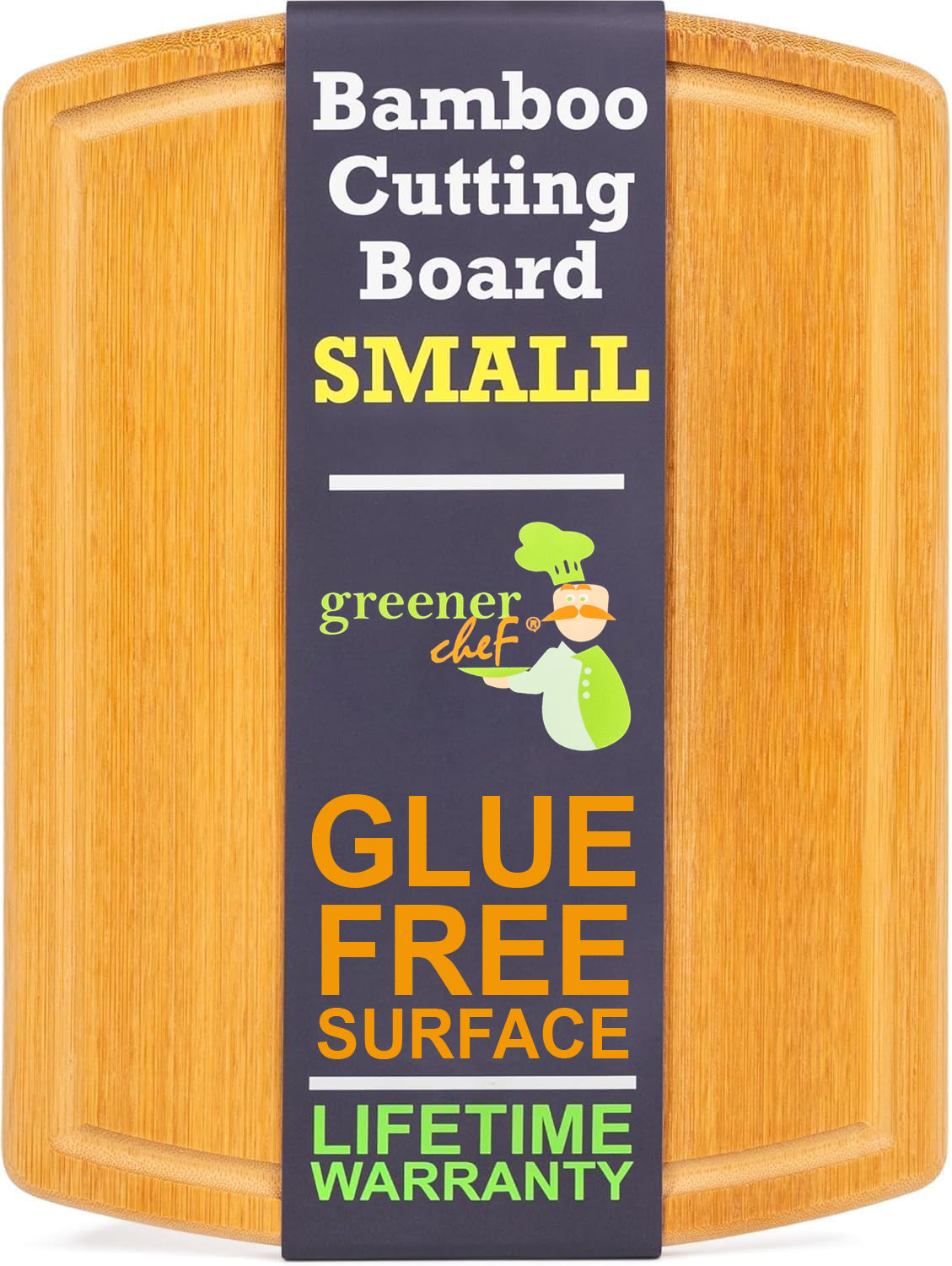 Greener Chef Bamboo Cutting Board - Glue-Free Surface 